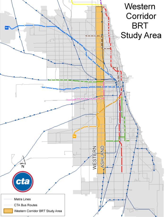 Western and Ashland Corridor Project Need: Implement a new substantial cross-town, north-south transitway west of the CBD Status: Alternatives Analysis Funding Sources: $1.