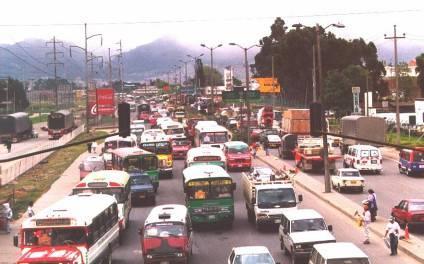 Bogotá before BRT Bogotá experienced