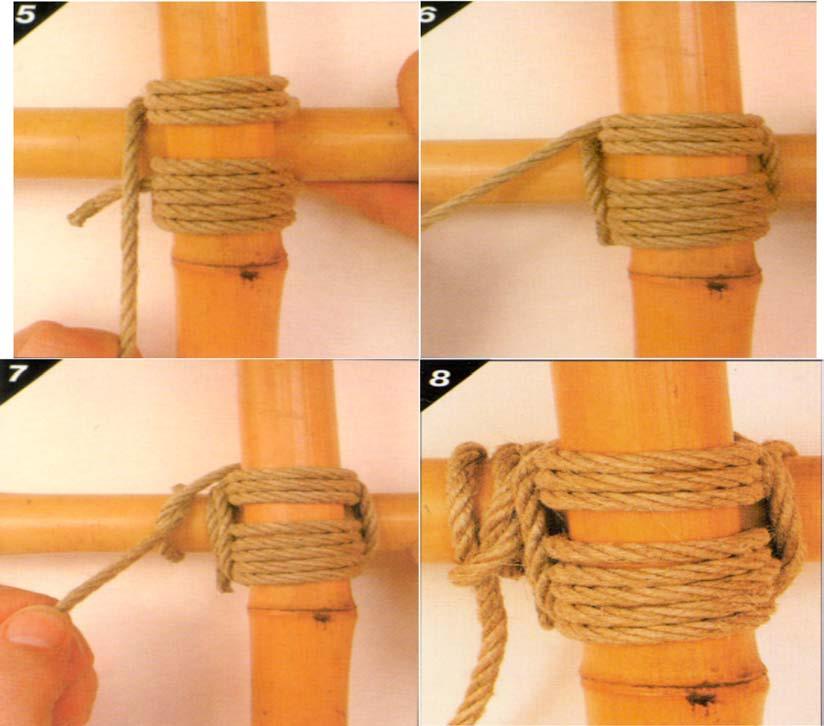 Attachment B to M490.03 Instructional Guide Figure B-4 Steps 5 8 Note. From Pocket Guide to Knots and Splices (p. 181), by D. Pawson, 2001, 5.