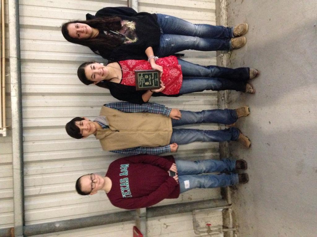 Congratulations to Kyle Malaer for placing 6th in the Senior Individual at San Patricio County Livestock Judging Contest Congratulations to the Junior Team for placing 3rd at Bee County Livestock