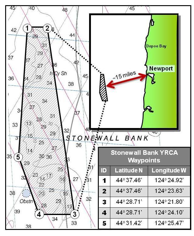 Columbia Control Zone: Closed to all salmon fishing Stonewall Bank Yelloweye Rockfish Conservation Area Within the Stonewall Bank YRCA it is UNLAWFUL