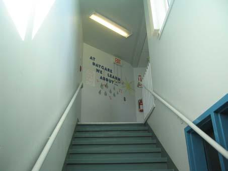 stairs to daycare.