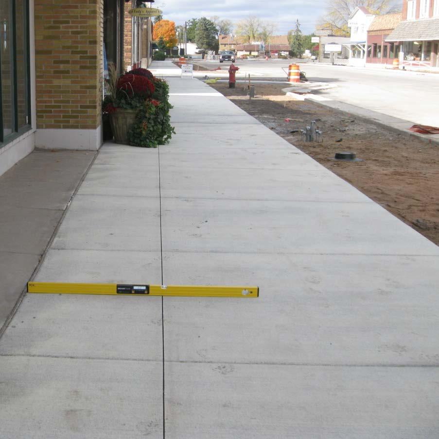 construct the sidewalk joints.