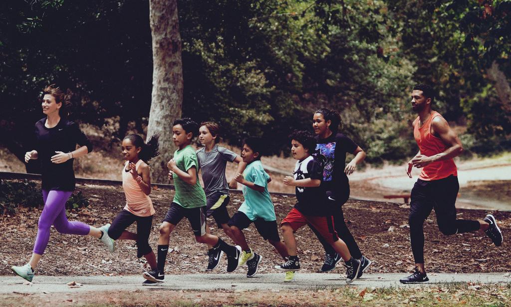 INSPIRING KIDS THROUGH THE POWER OF RUNNING Nike has partnered with Marathon Kids, a non-profit organization dedicated to improving the health of children.