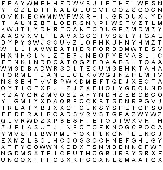 Creek War of 1813-1814 Word Search Find the words below in the grid.