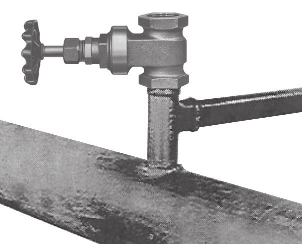Attach control valve to top of Tee (Pic. H). (If installing a 3 /4 Service Tee, first attach the 1 /4 x 1 bushing to the Tee and then attach the valve to the bushing.) 2. Open valve fully. 1. Attach machine adapter nipple to the body of the machine.