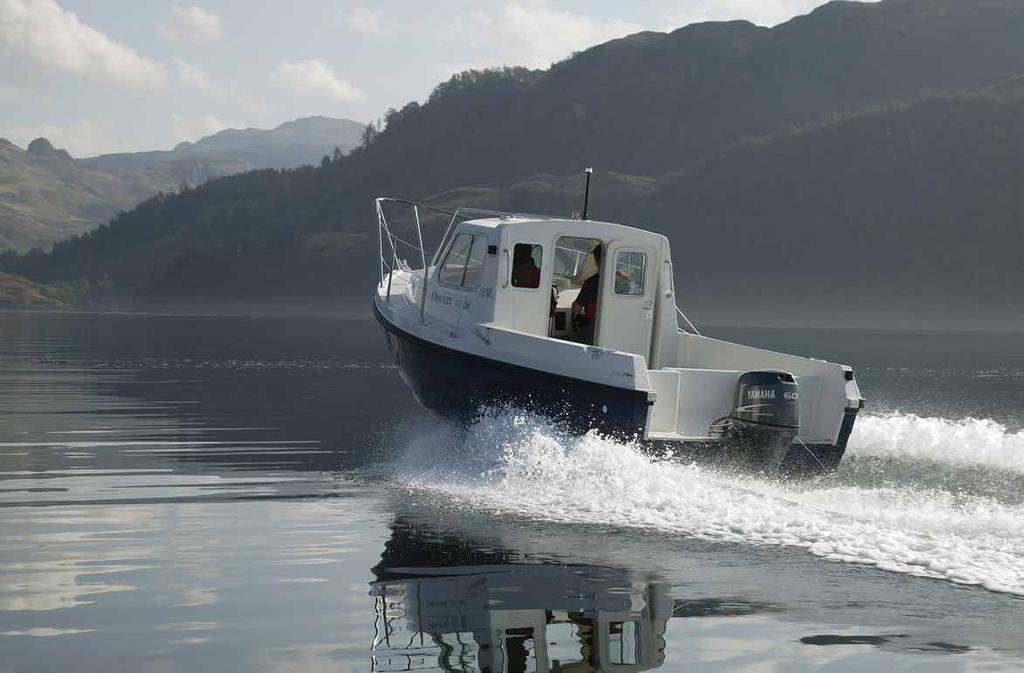 Lockable wheelhouse with excellent all-round visibility The Pilot House 20 still offers those traditional Orkney characteristics such as vice free handling, stability at rest, easy motion whilst