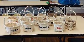 Service Project Update: We had 9 people attend the July meeting to weave Berry Baskets