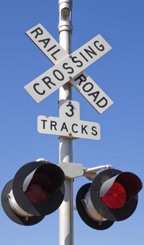 Multiple Tracks Multiple Tracks Mean Multiple Trains Check for a multiple track sign, which informs the