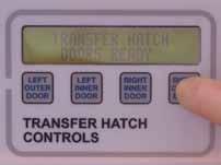 The Isolator transfer hatches are usually timed through a control panel. Remember.