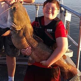 The state and world record flathead catfish was caught in Elk City Reservoir and weighed a whopping 123