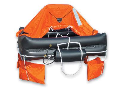 In summary these are: Remove any lift-out railings or safety chains which will hinder the life raft's release into the water. Check that the painter is connected to the hydrostatic release.