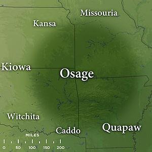 OSAGE PEOPLE LIVED HERE 300 YEARS AGO SOURCE: