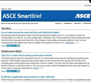 magazine ASCE News Online ASCE s bi-weekly