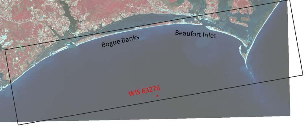 The offshore grid boundary was extended seaward of WIS station to include more details of the Lookout Cape Shoal.