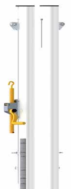 44 Competition Volleyball Posts Steel posts Internal slots allow tensioning cable to be passed through neatly S30251 Ø90mm steel competition posts.