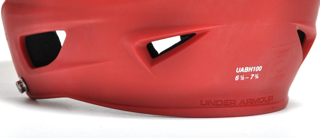 BATTING HELMETS >> 12 UNDER ARMOUR BRAND A BRAND B BRAND C BRAND D ADVANCED COVER Today s most popular batting helmets are offering less and less coverage to the back of the head (Brain Stem & Spinal