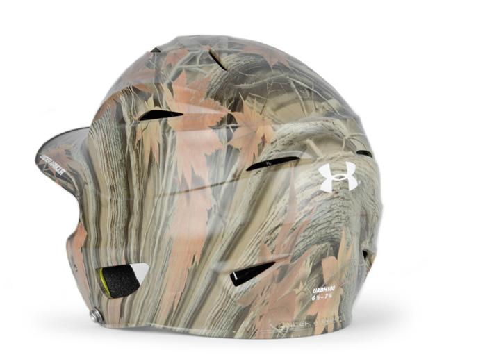 TTE HUNTER S CAMO ADULT & YOUTH TTE FINISH HUNTER S CAMO BATTING HELMET OSFA The UABH-100 & UABH110 batting helmets features a One Size Fits All dual density foam liner system.