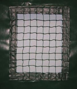 Netting is not coated; strength & weather resistance are built into fibers. 1-3/4" mesh. Strength per mesh 140 lbs.