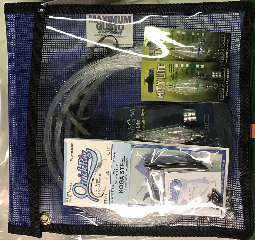 SWORDFISH PACKAGE When you re spending the night at the canyon in the summer, you know you want to catch a swordfish! This swordfish package has almost everything you will need. Just add bait!