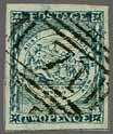 grey-blue, Plate II, position 21, early impression, a fine used example with large margins all round, cancelled by bold "71" numeral