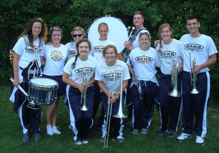 And now, the Pride of Olmsted Falls the Bulldog Marching Band 1st row l to r: Emily, Christine, Ashley, Colleen & Drew 2nd row l to r: Lindsay, Chloe, Emily, Liz & Connor Olmsted Falls Marching Band