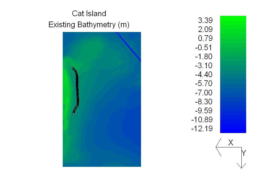 ERDC/CHL Letter Report 3 GENESIS, which estimates longshore sand transport rates and shoreline change along the shoreline of Cat Island.