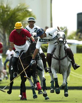 through the second chukker seemed to explode in the third, which was re- warded by three goals scored and a one-goal lead.