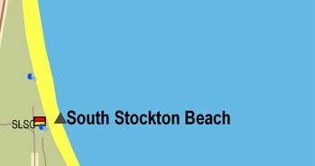South Stockton each each Suitability Grade: Good South Stockton each is toward the southern end of a 32 kilometre stretch of beach that extends north to irubi Point.