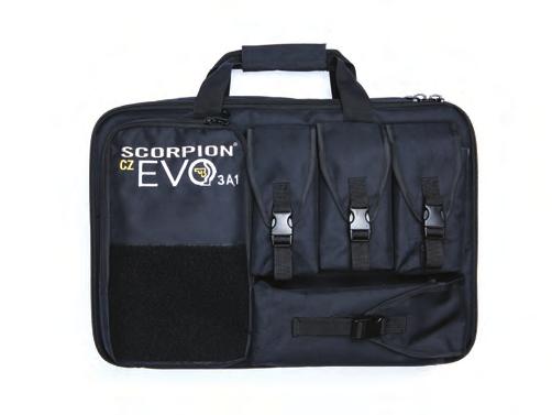 bottle and a zippered admin pocket with velcro attachment area. The EVO 3 A1 logo is shown in stylish 3 color embroidery.