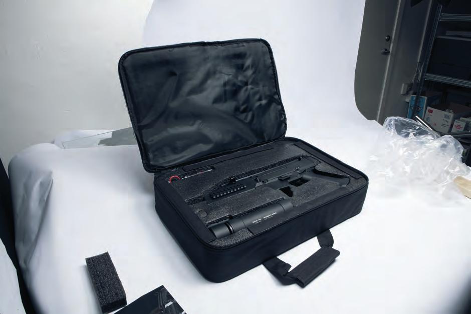 along with a compartment for the battery pack. The user can customize the case to hold more equipment. Ref.