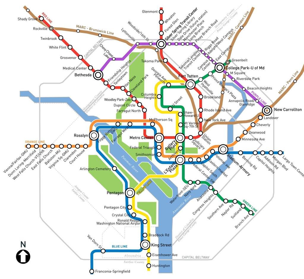 PURPLE LINE OVERVIEW Links Four branches of