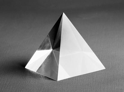 6 A paperweight is made in the shape of a square based pyramid. 14 A box for the paperweight is made from card and is the same shape as the paperweight.