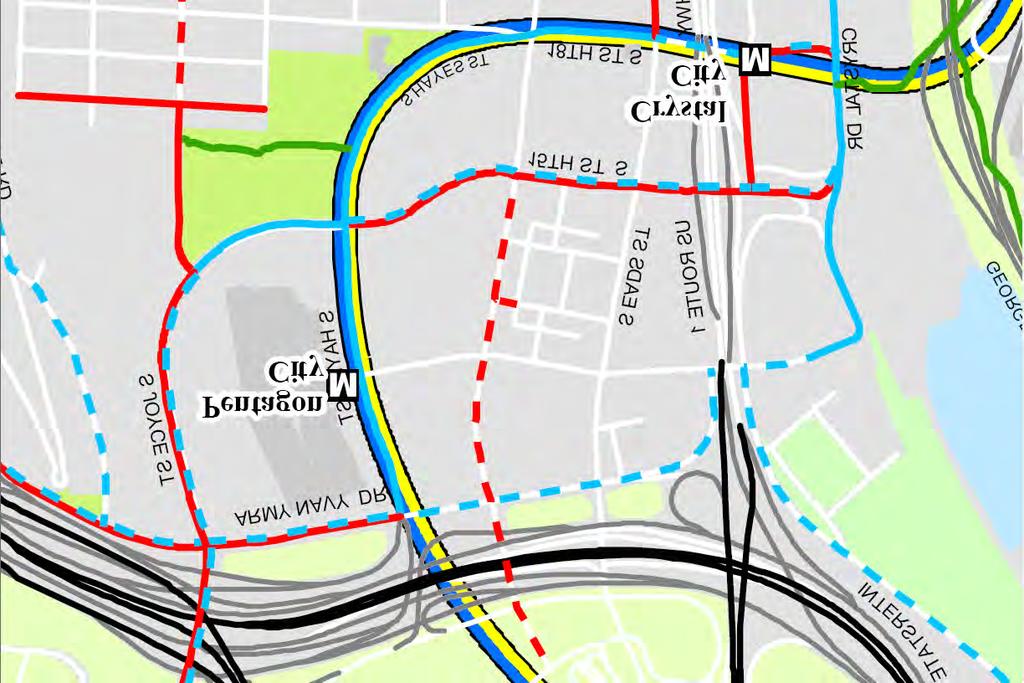 LEGEND - Metro : Blue & Yellow Lines Bike - Existing Bike Lanes - Planned Bike Lanes - Existing Bikeways - Planned Bikeways - Capital Bikeshare Stations Source: Arlington County Master Transportation