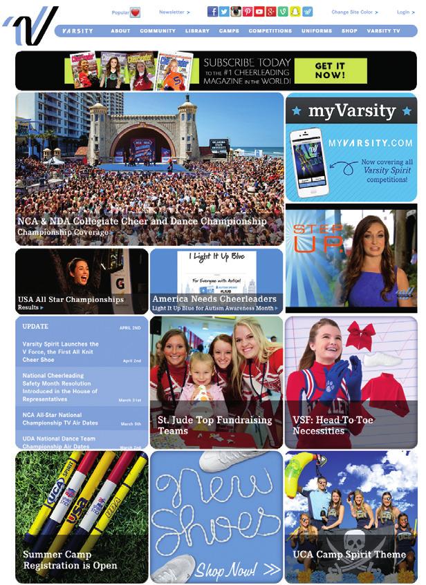 Varsity.com is THE LEADER IN CHEERLEADING AND DANCE NEWS around the world. varsity.com Cheerleaders are leaders in their communities. hold leadership roles at school.