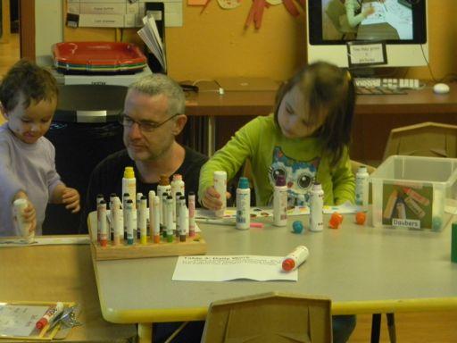 Families experienced a daily work activity, searched the classroom on a