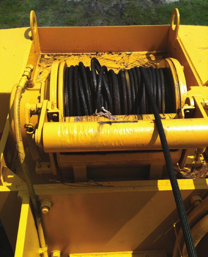 Wire rope not spooling properly on a crane s drum is usually an easy fix when caught early. This photo shows rope that is probably crushed and damaged beyond use.