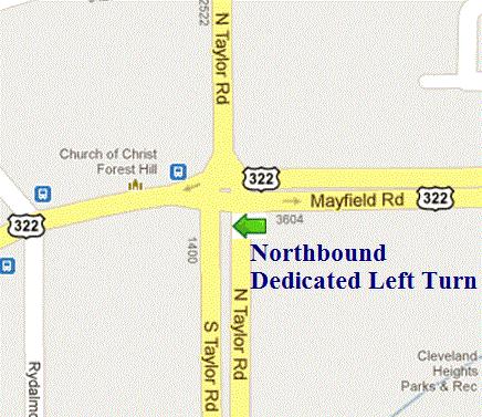 Phase 2 - Intersections Mayfield Road / Taylor Road Left turn