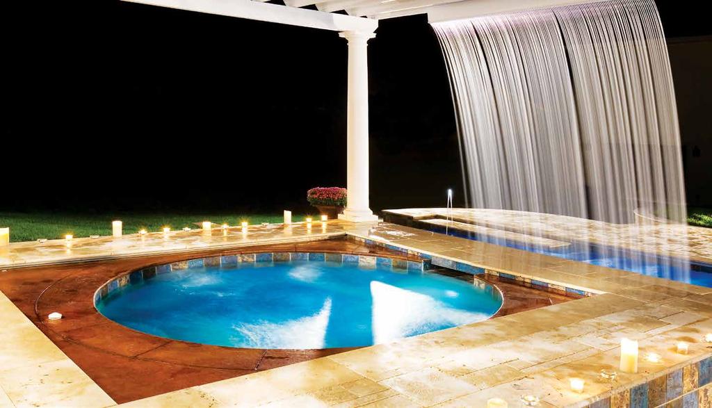 Sorrento Spa Round You can also enjoy rejuvenating healing powers of warm water in a design that best fits your outdoor living concept.