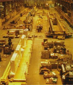 One of the assembly floors where Whiting cranes from 5 to 800 ton capacity receive final assembly and testing.