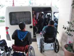 transport, including accessible vans and busses, for athletes and