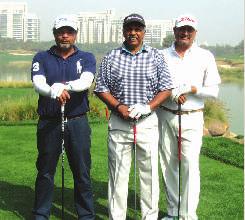 Hole-in-One Amit Pal, Pradeep with Ace Atul Dhir and PS Sandhu Salil