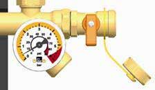 Reduce the pressure on the drain valve [3.2] to the system-specific pressure. Check the pressure on the pressure relief valve (87 psi/6 bar)! 7.