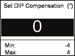 By entering the dip value indicated on the compensation chart, the Pilot will be able to correct for these errors and improve the heading stability.