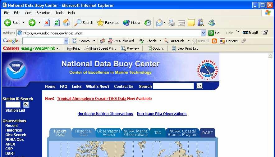 html Weather Buoys : http://www.
