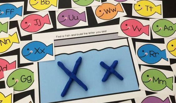 Language: Students will play a game, where they pick up a card that has a capitol and lower-case letter of the alphabet, they then have