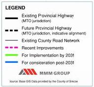 Beach Road and the Barrie City limits Impact on the Town s TMP Update: Confirm the Town s response to the identified improvements, including the Town s desire to plan for a Highway 400