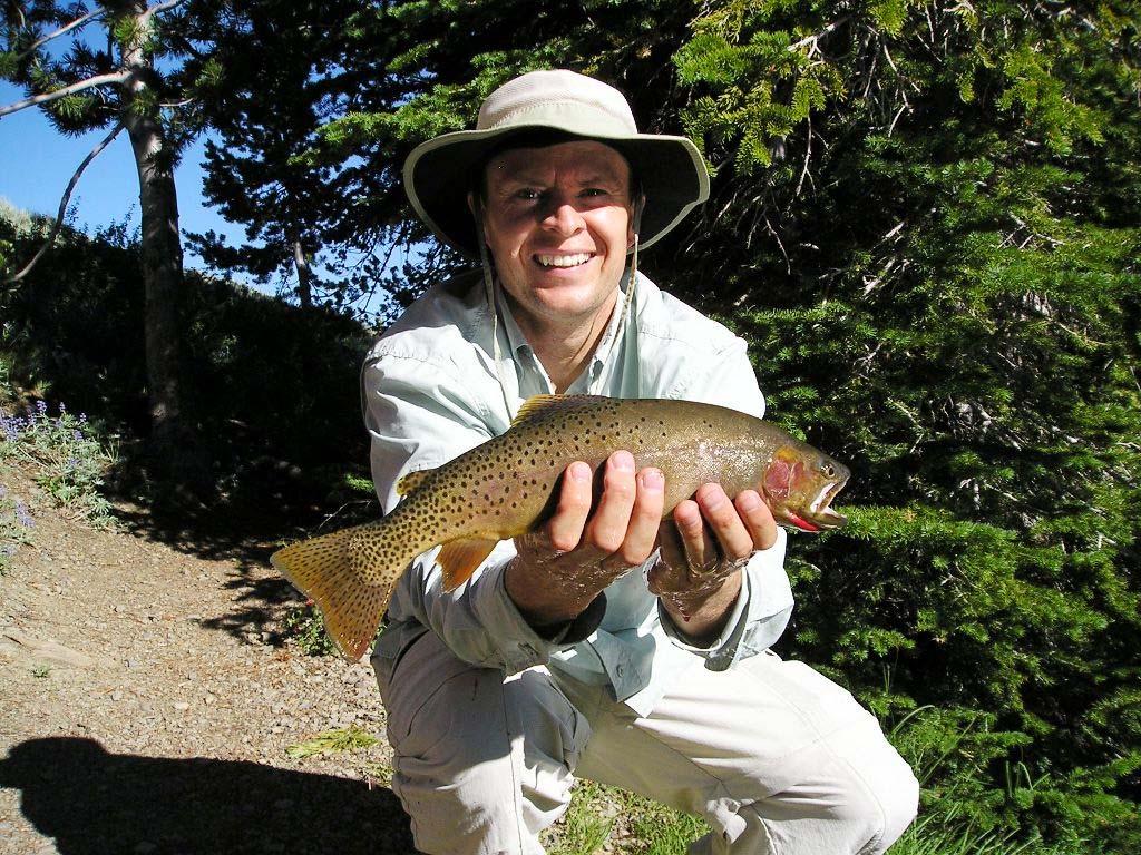 I raised my rod and the splashing began. The girls came running back over to watch me land a nice 18 Cutthroat that had eluded me several times. What a nice surprise!
