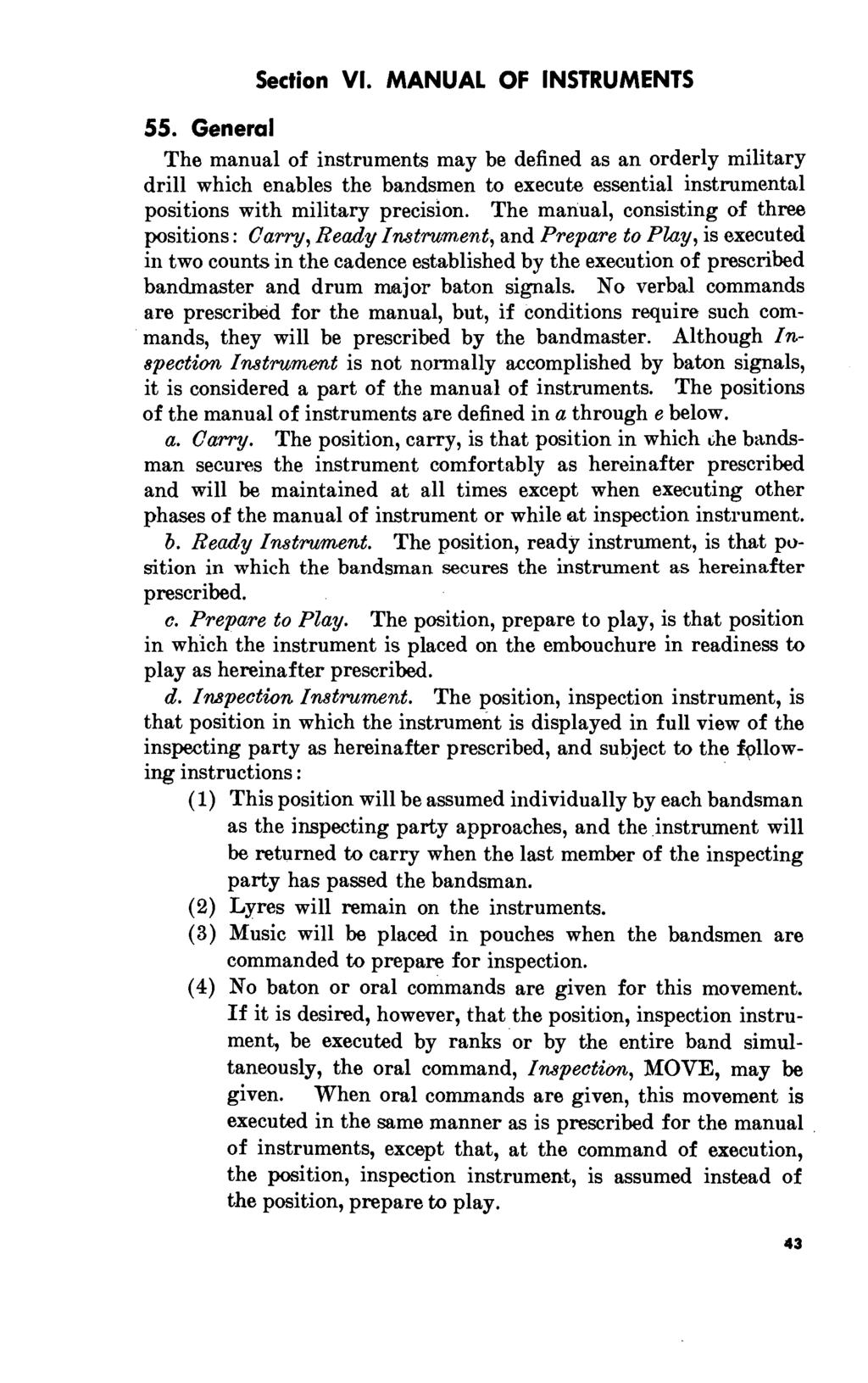 Section VI. MANUAL OF INSTRUMENTS 55.
