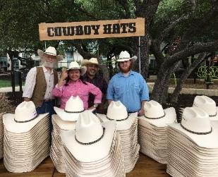 Your guests can go home with a real Texas cowboy hat from